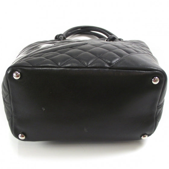 Chanel Calfskin Quilted Small Cambon Tote Black 4 of 12