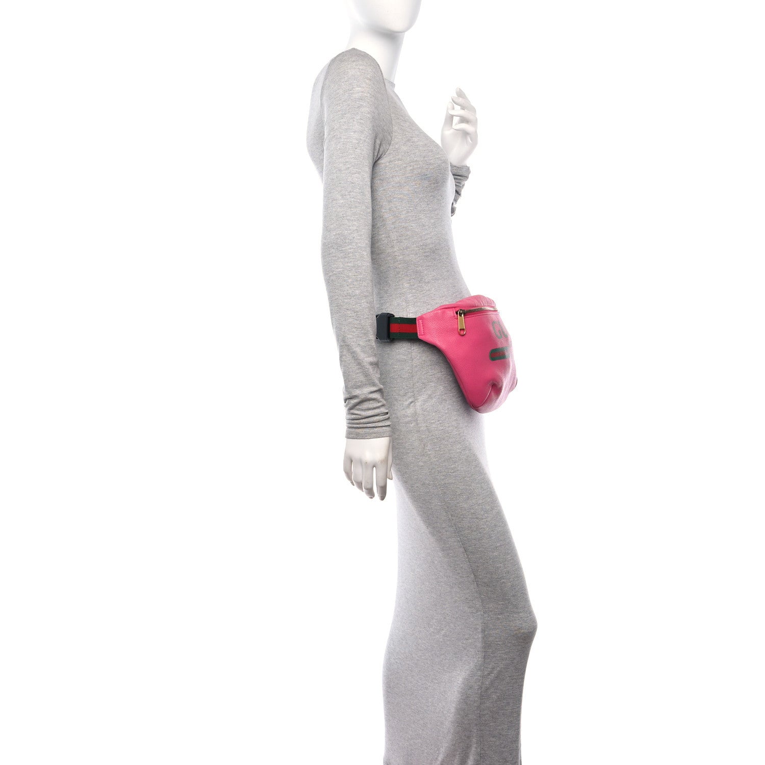 Gucci Grained Calfskin Logo Belt Bag Pink 2 of 10