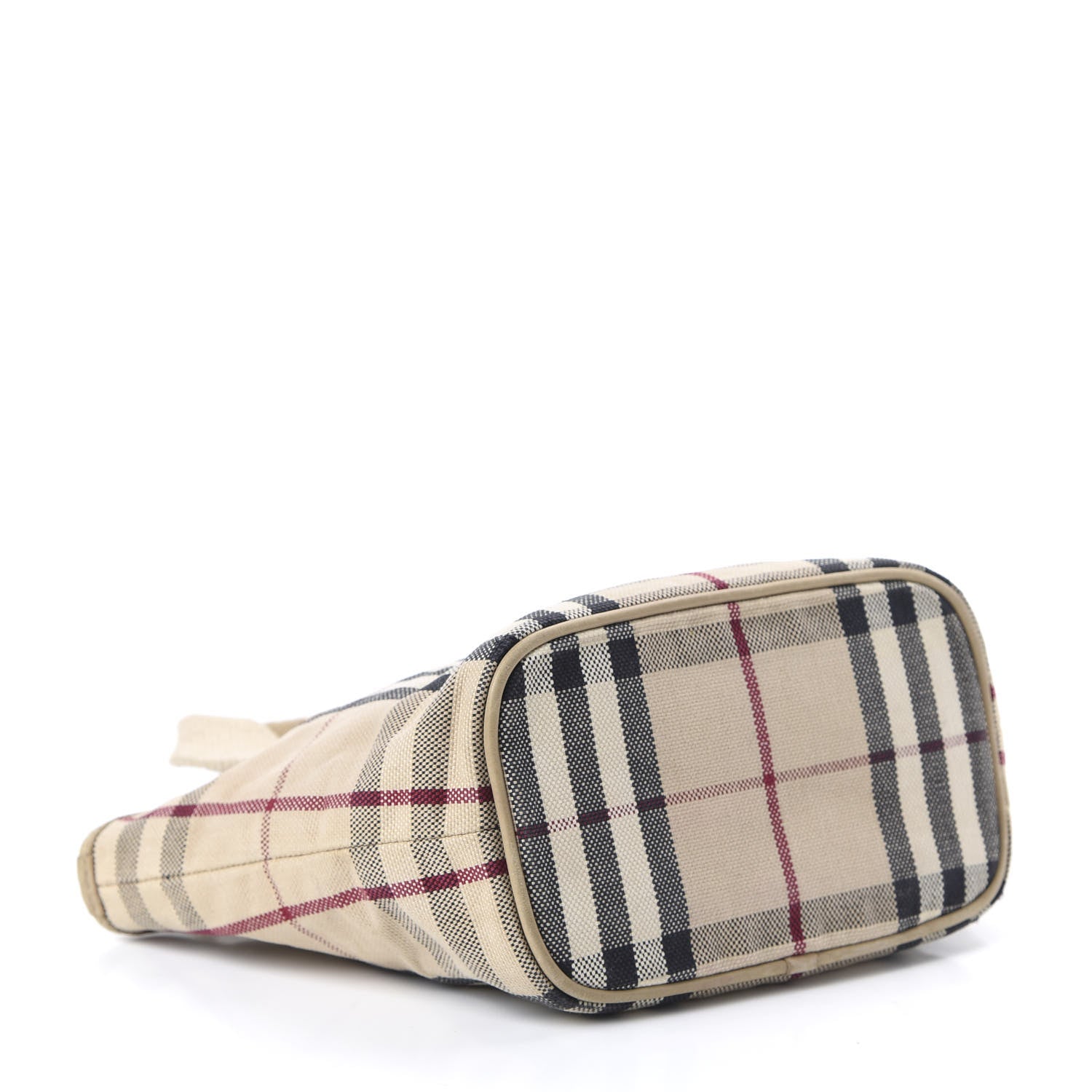 Burberry Canvas Vintage Check Mini Tote Beige 4 of 10