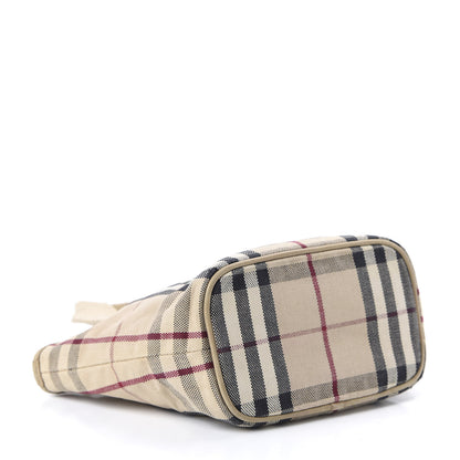 Burberry Canvas Vintage Check Mini Tote Beige 4 of 10