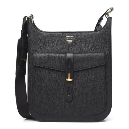 Tom Ford Grain Calfskin T Twist Crossbody Bag Black 1 of 10