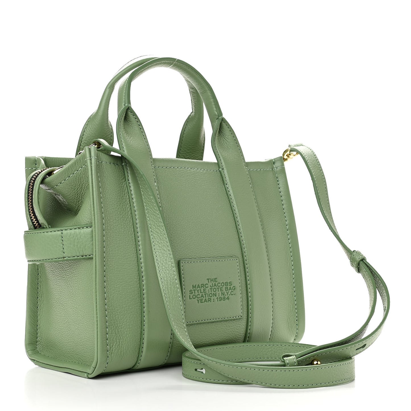 Grained Calfskin Small The Tote Bag Aspen Green