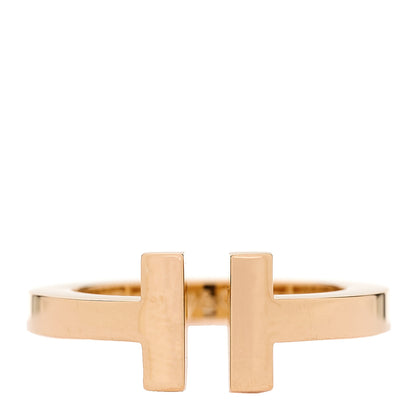 Tiffany 18K Rose Gold T Square Ring 49 5 1 of 5
