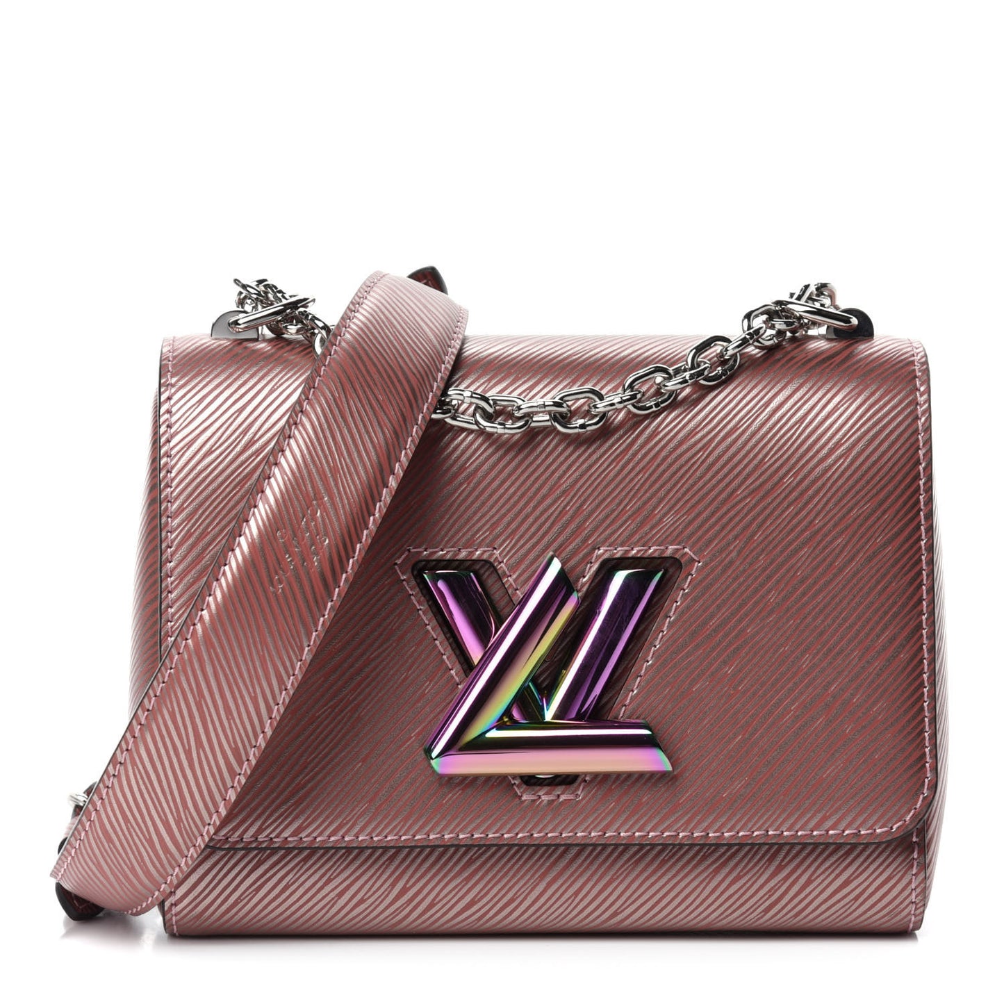 Epi Scarabeo Twist Shoulder Bag PM Rose Gold