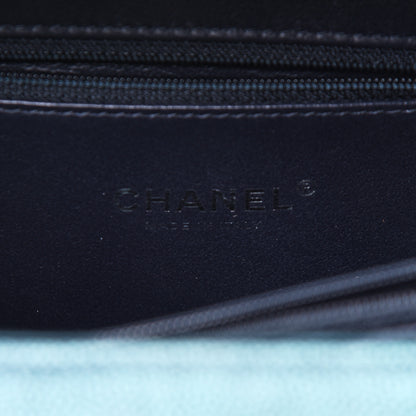 Chanel Iridescent Caviar Quilted Medium CC Filigree Vanity Case Dark Turquoise 6 of 11