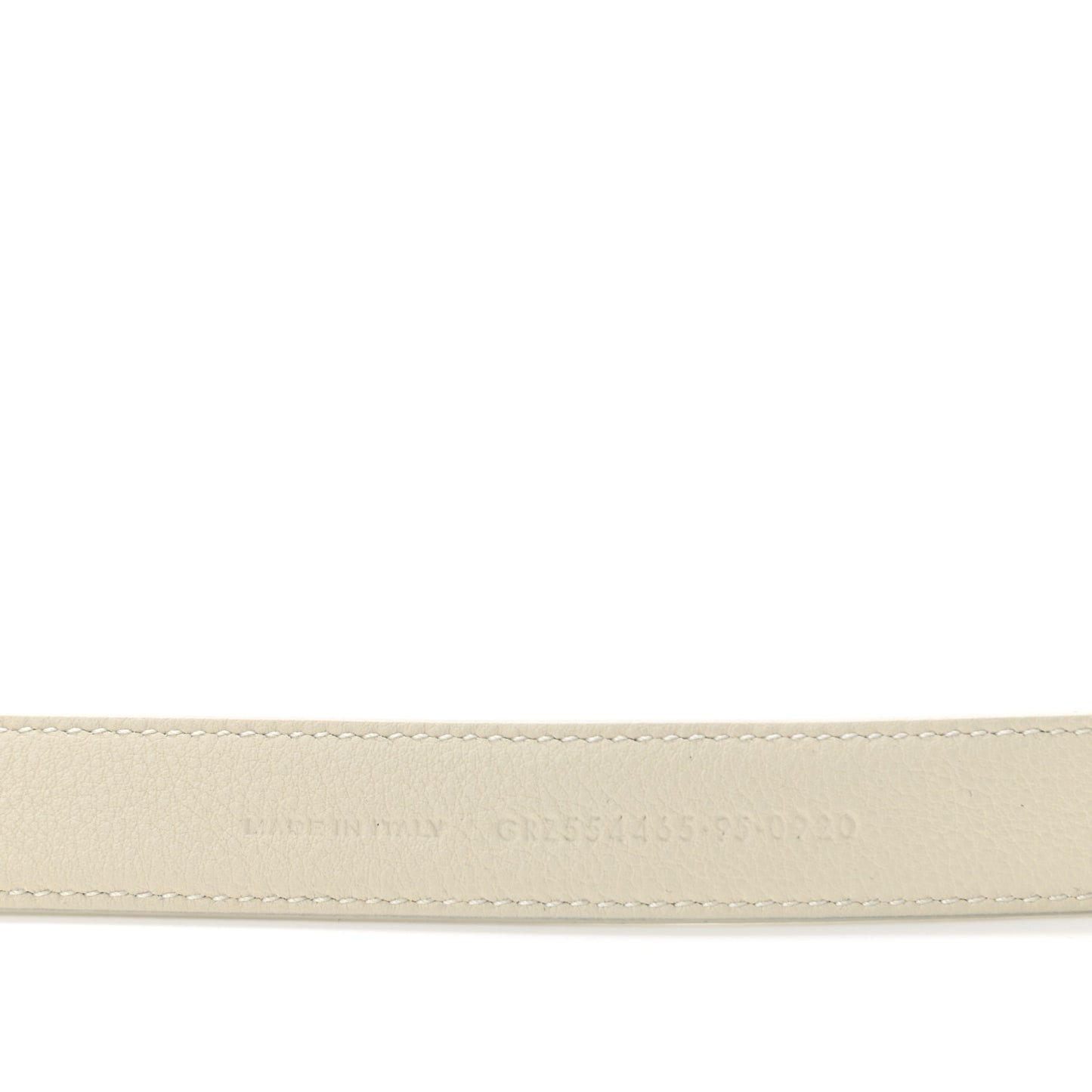Smooth Calfskin Monogram Square Buckle Belt 95 White
