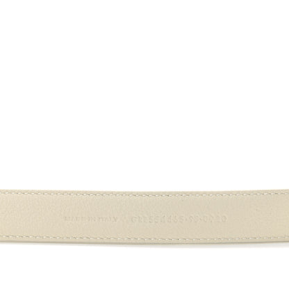 Saint Laurent Smooth Calfskin Monogram Square Buckle Belt 95 White 4 of 6