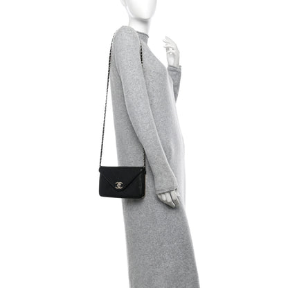 Chanel Caviar Envelope Wallet On Chain WOC Black 2 of 11