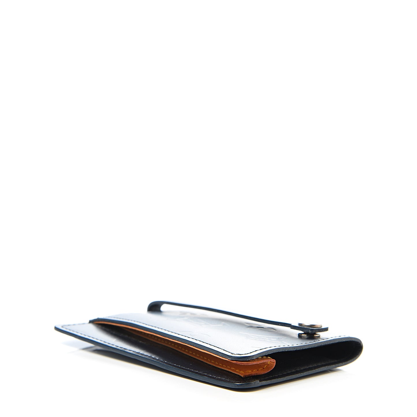 Mat Monogram Key Case Blue