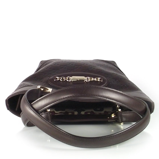 Guccissima Punch Bucket Tote Chocolate