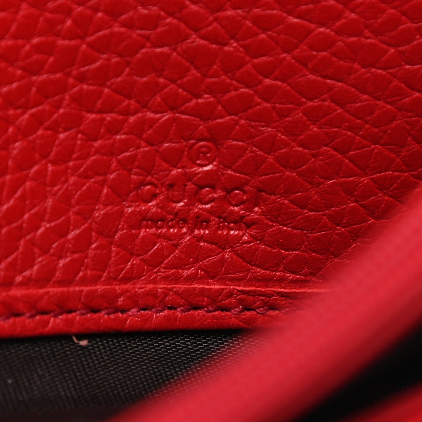 Pebbled Calfskin Large Soho Continental Wallet Red