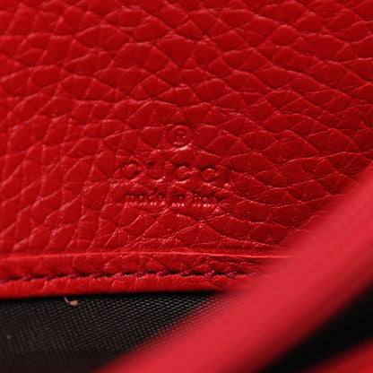 Gucci Pebbled Calfskin Large Soho Continental Wallet Red 6 of 8