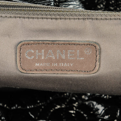 Chanel Vinyl Graphic Edge Flap Black 6 of 7