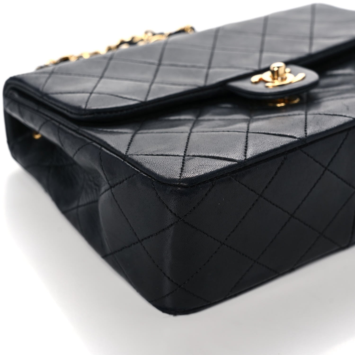 Chanel Lambskin Quilted Mini Square Flap Black 10 of 14