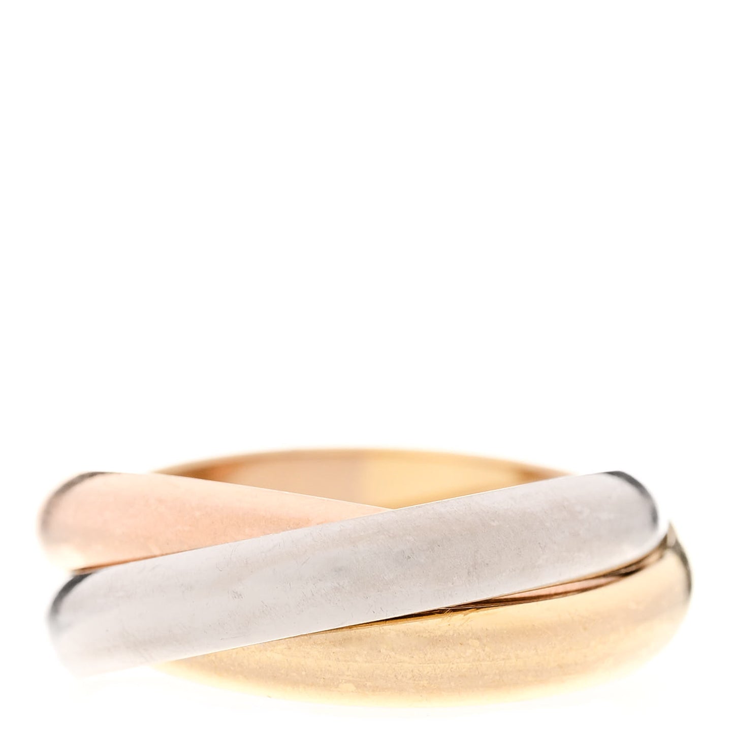 18K Pink Yellow White Gold Classic Trinity Ring 56 7.5
