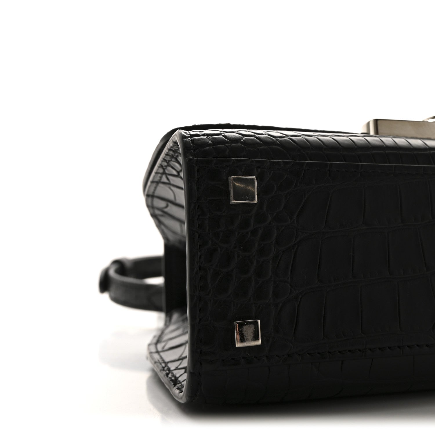 Moynat Matte Crocodile Rejane BB Black 8 of 9