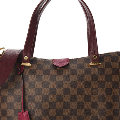Louis Vuitton Damier Ebene Cuir Taurillon Hyde Park Fuchsia 8 of 8