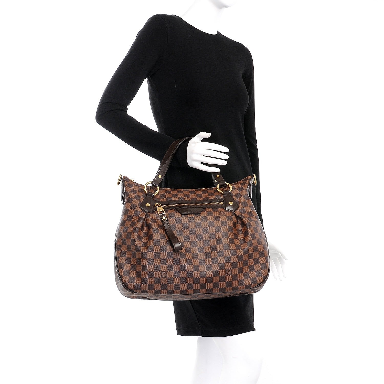 Louis Vuitton Damier Ebene Evora MM 3 of 8