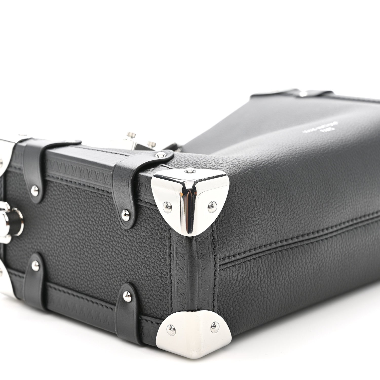 Louis Vuitton Calfskin Side Trunk MM Black 9 of 10