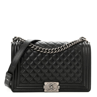 Chanel Lambskin Quilted New Medium Boy Flap Black 1 of 14
