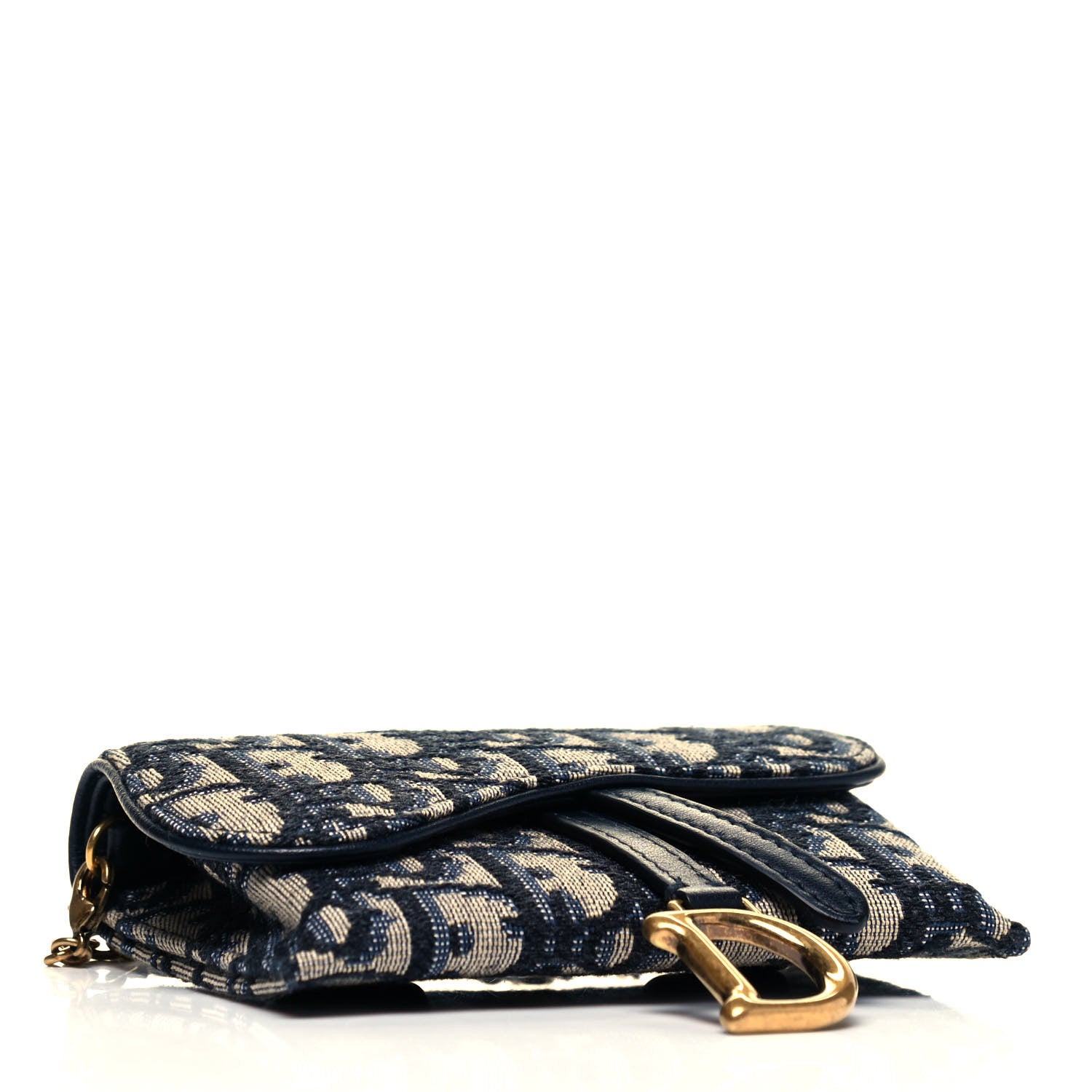 Christian Dior Oblique Nano Saddle Chain Pouch Blue 3 of 6