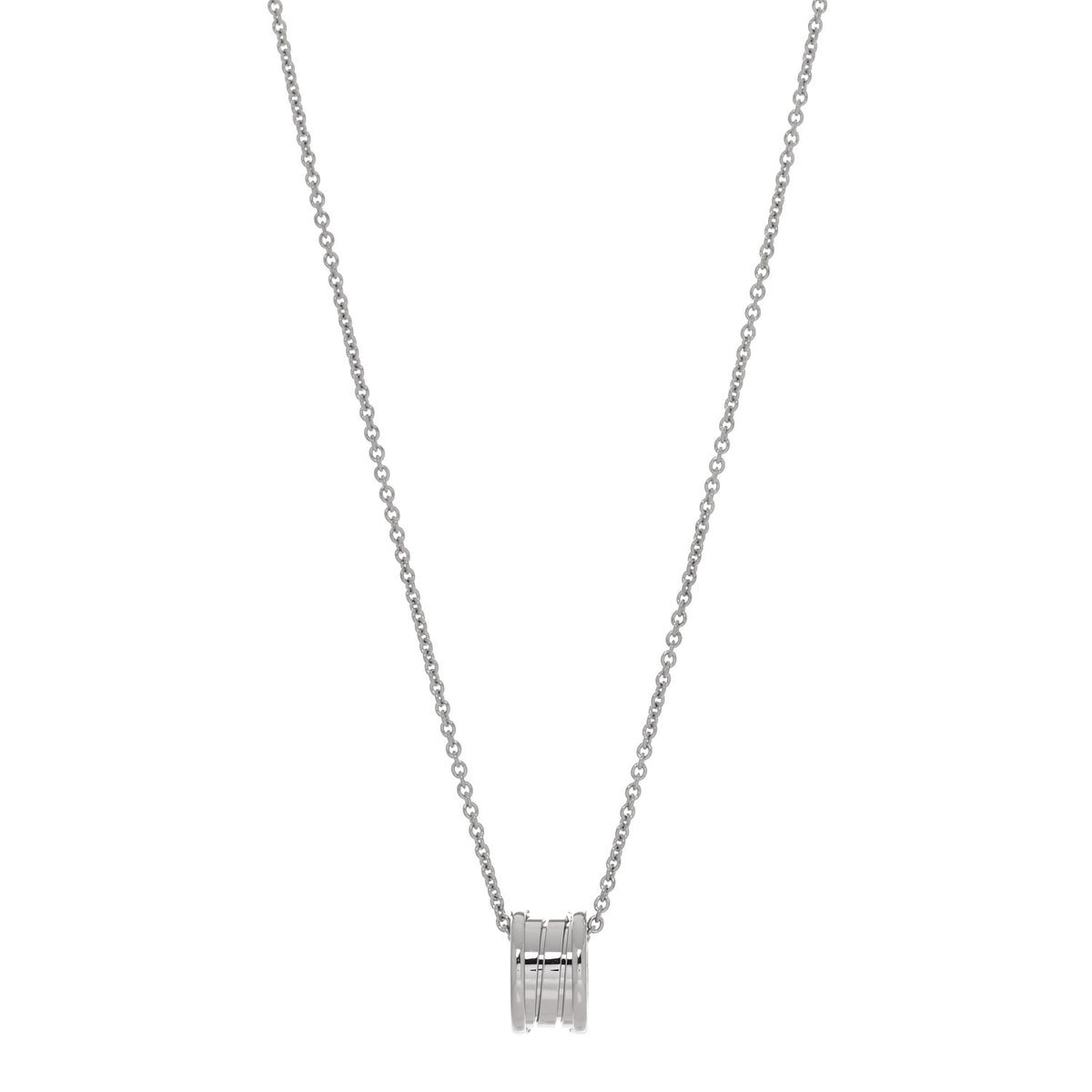 Bulgari 18K White Gold B.Zero1 Pendant Necklace 1 of 4