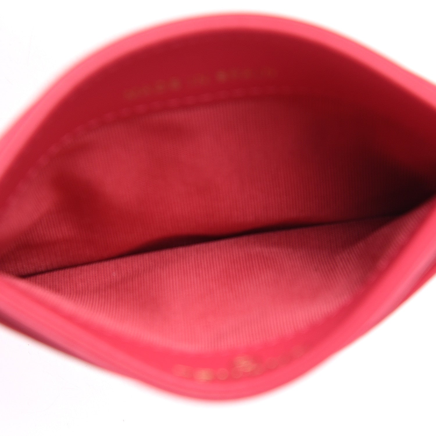 Chanel Shiny Goatskin Quilted 19 Card Holder Dark Pink 4 of 7