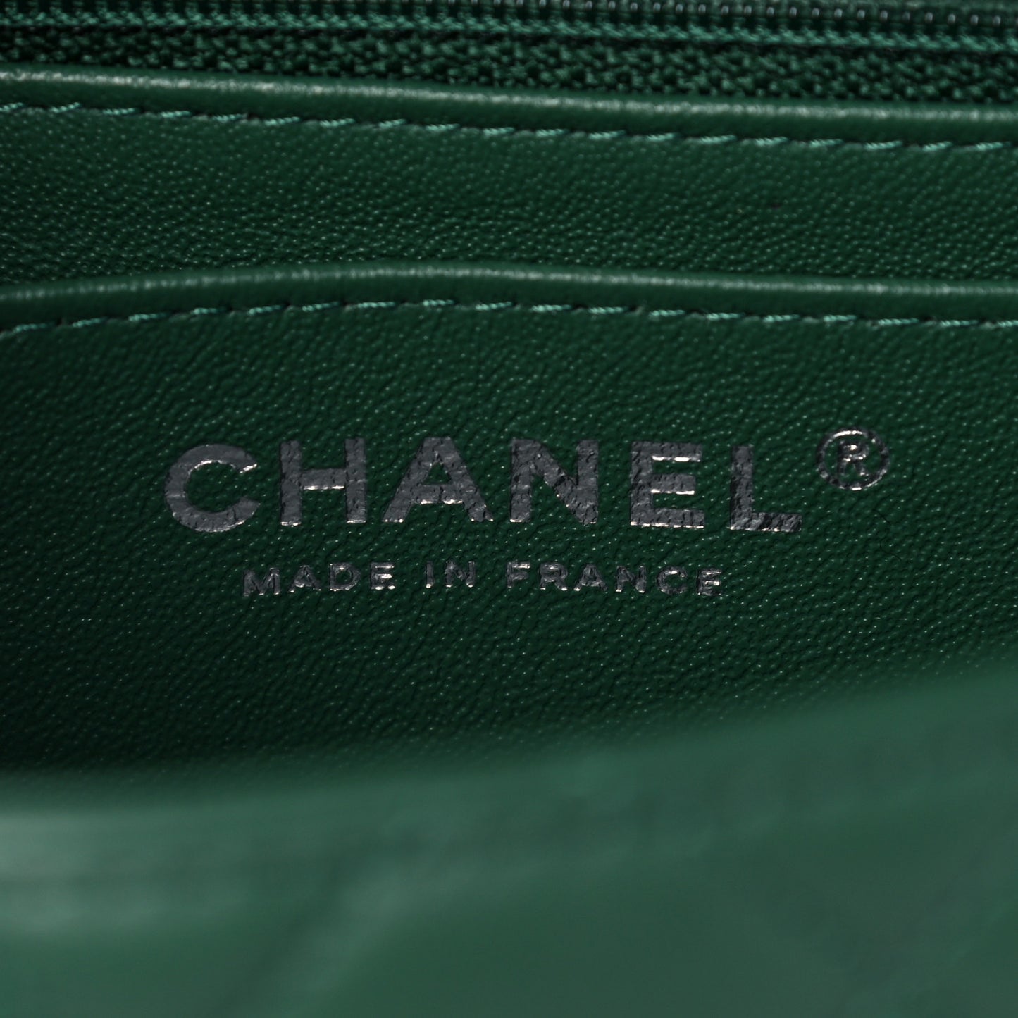 Lambskin Quilted Mini Square Flap Green