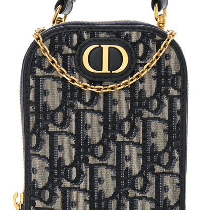 Christian Dior Oblique 30 Montaigne Phone Holder Blue 8 of 10