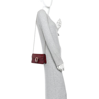 Gucci Crinkled Patent Mini Dionysus Shoulder Bag Rosso Ancora Red 2 of 10