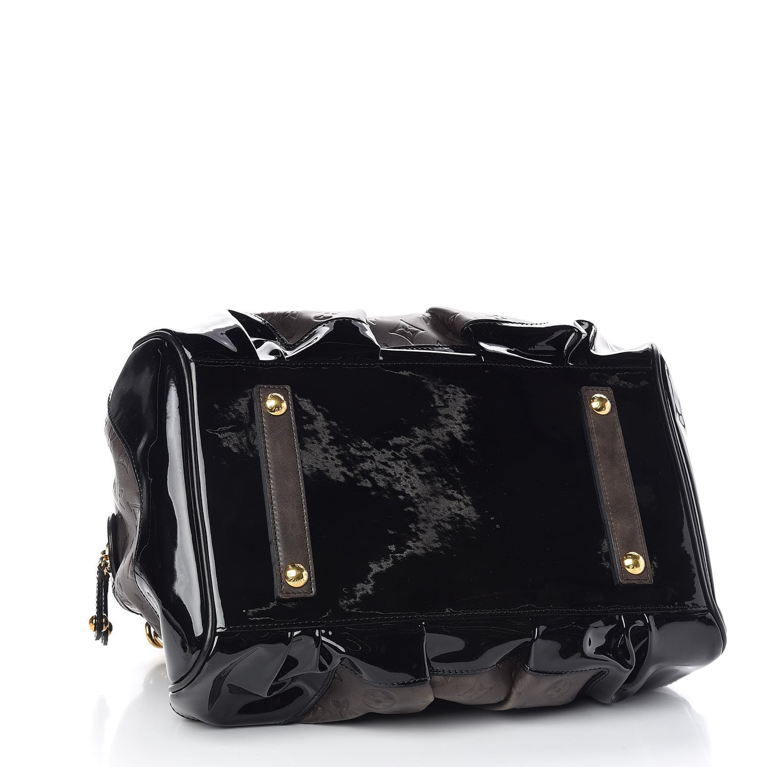 Louis Vuitton Cuir Patent Embossed Monogram Stephen Bag Grey 4 of 9