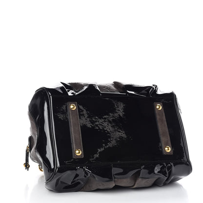 Louis Vuitton Cuir Patent Embossed Monogram Stephen Bag Grey 4 of 9