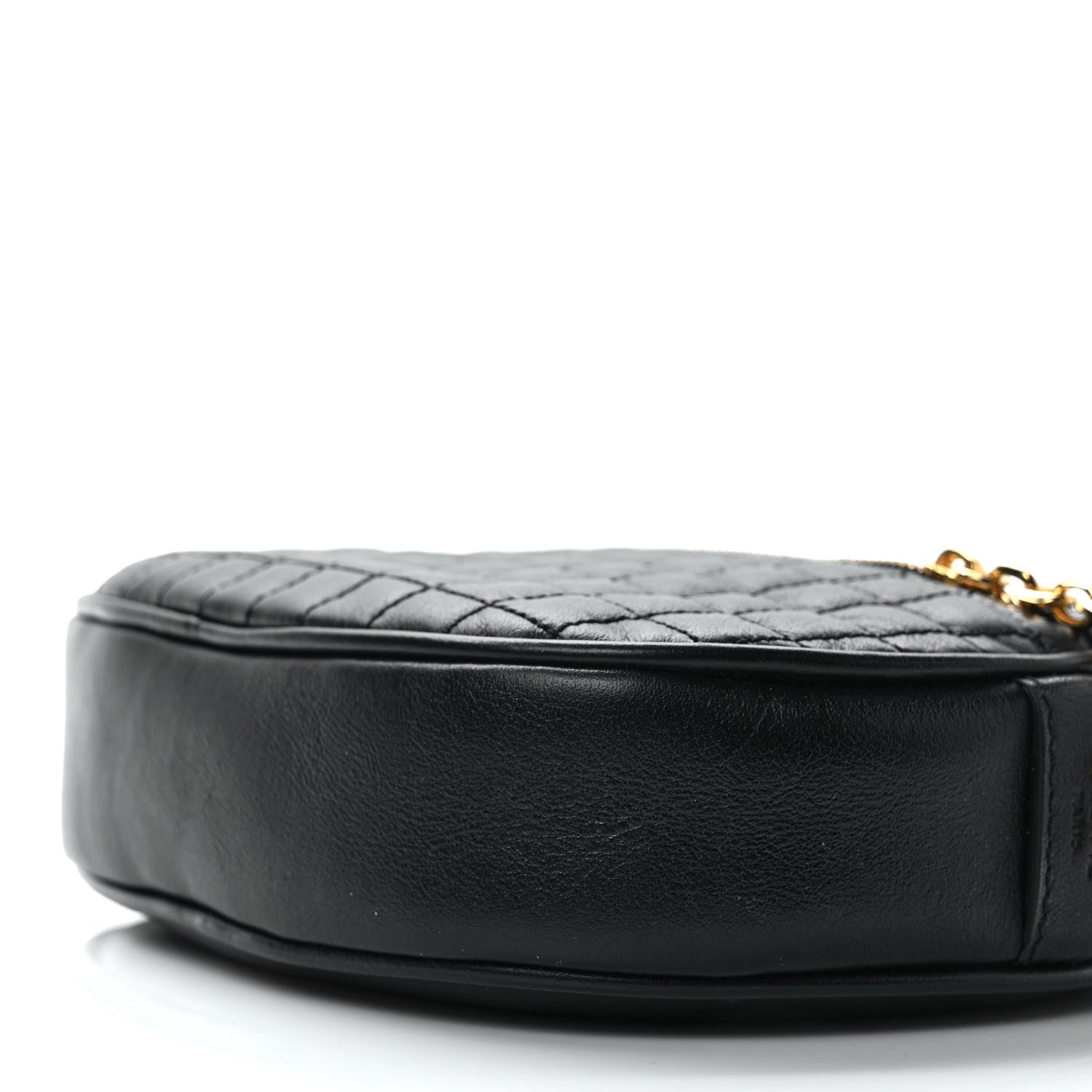 Celine Calfskin Quilted Small C Charm Bag Black 10 of 10