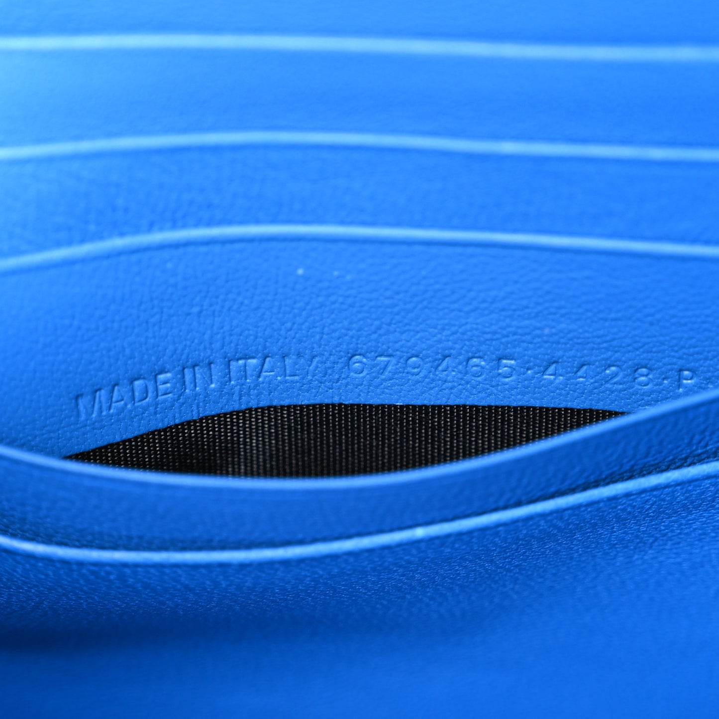 Grained Calfskin Embossed Car Flap Bag Petroleum Blue