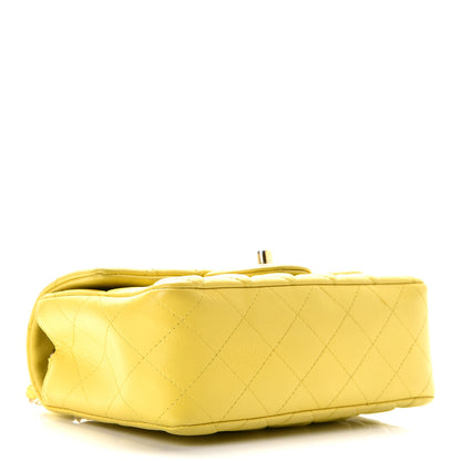 Chanel Lambskin Quilted Mini Rectangular Flap Light Yellow 4 of 7