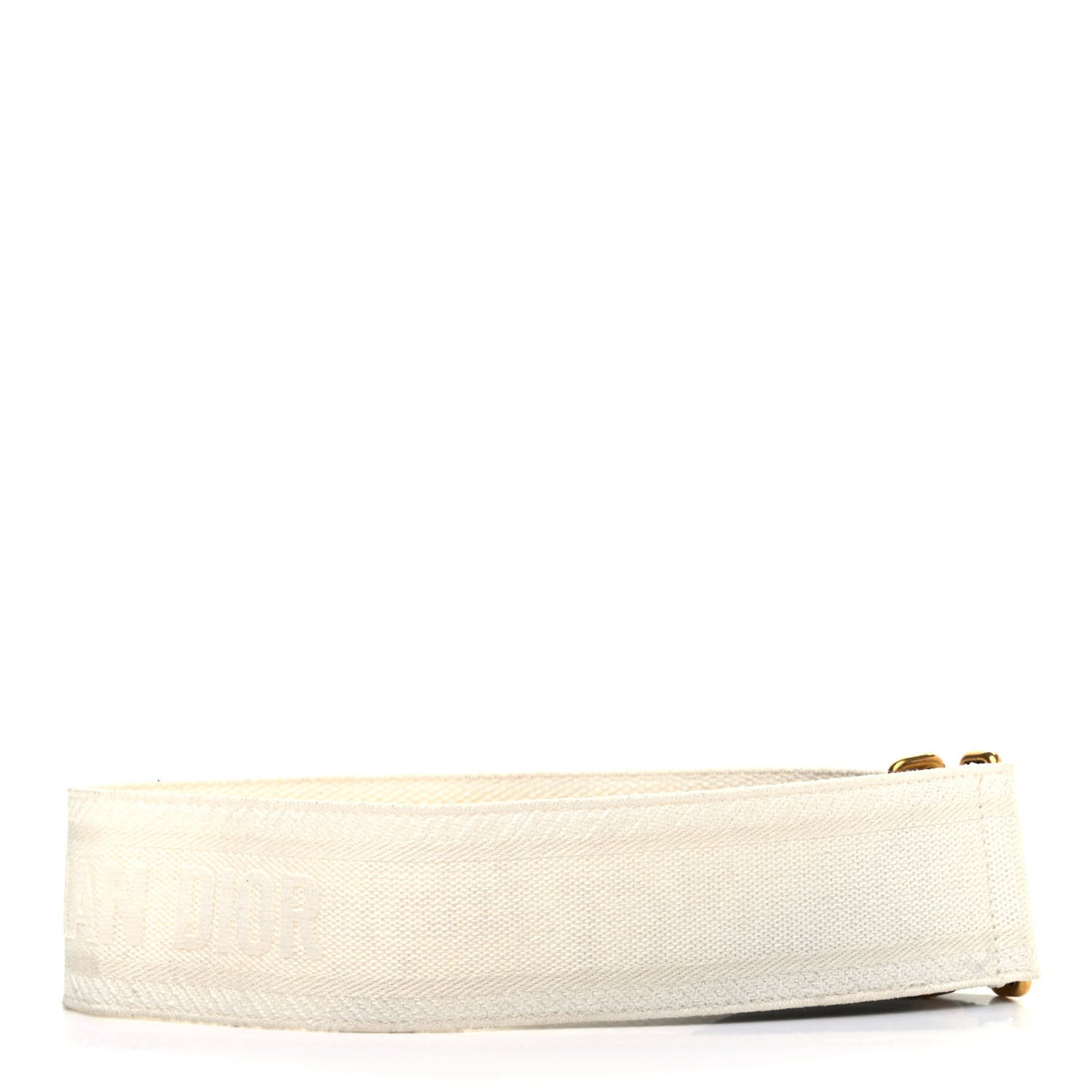 Canvas Embroidered Shoulder Strap White Black
