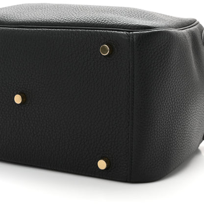 Hermes Taurillon Clemence Lindy 30 Black 10 of 11