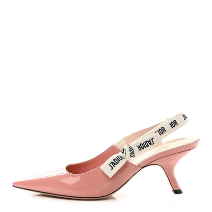 Christian Dior Patent Ribbon J'Adior Slingback 65mm Pumps 40.5 Pink 1 of 9