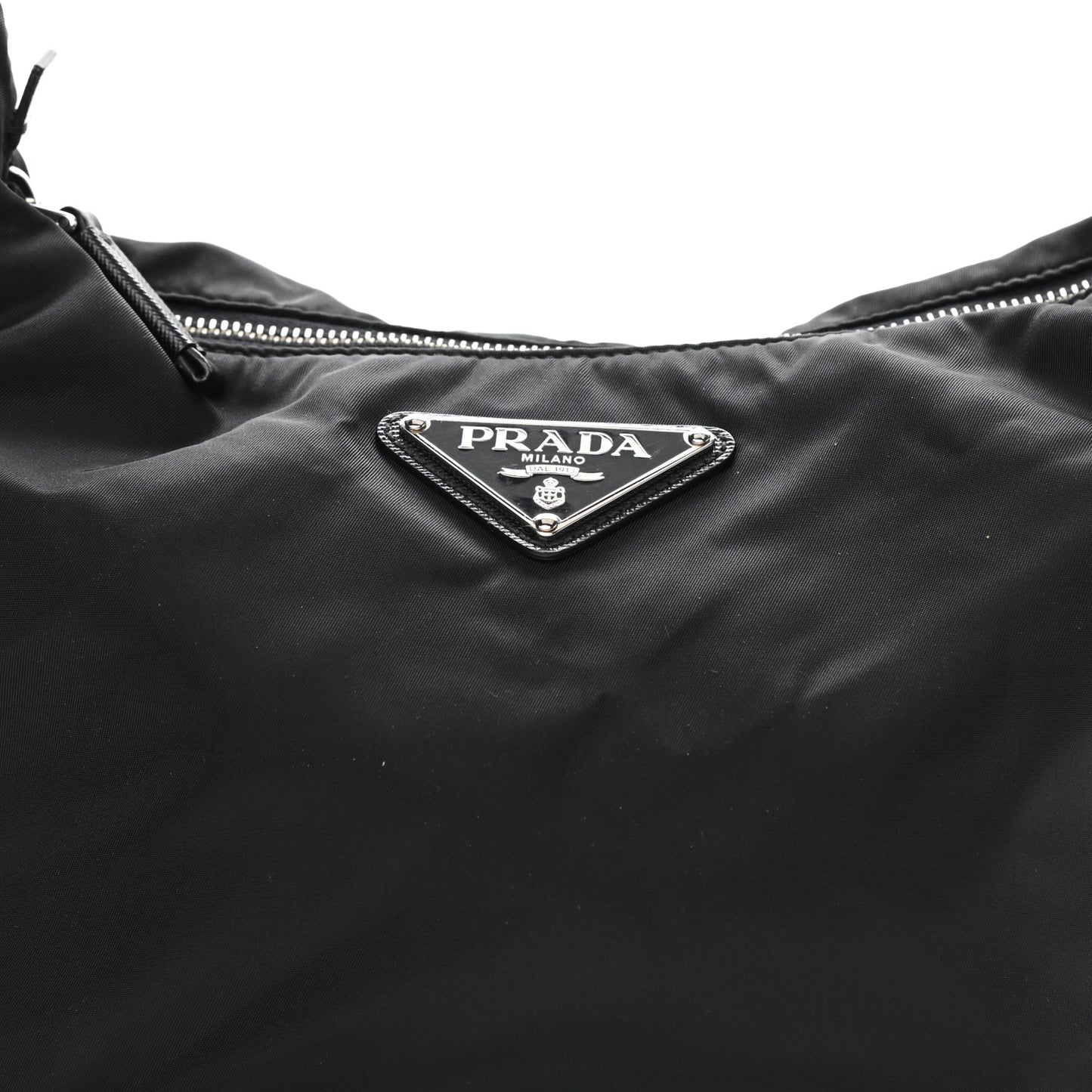 Tessuto Nylon Saffiano Sacca Shoulder Bag Black