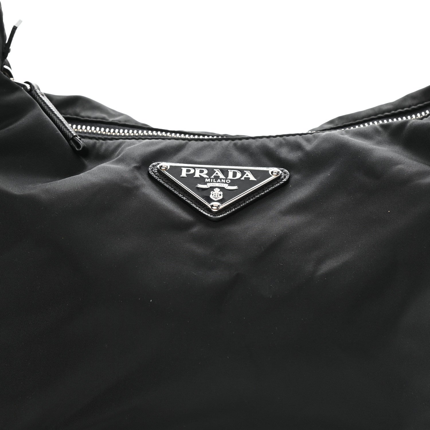 Prada Tessuto Nylon Saffiano Sacca Shoulder Bag Black 8 of 10