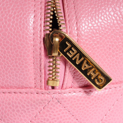 Chanel Caviar Quilted Small Bowler Pink 5 of 8