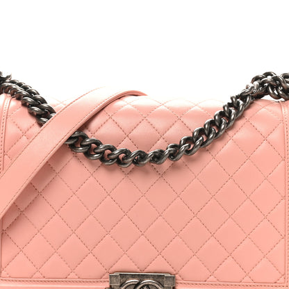 Chanel Lambskin Quilted New Medium Boy Flap Light Pink 8 of 10
