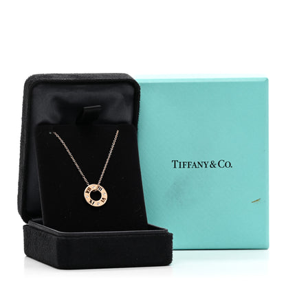 Tiffany 18K Rose Gold Diamond Atlas Pierced Pendant Necklace 5 of 5