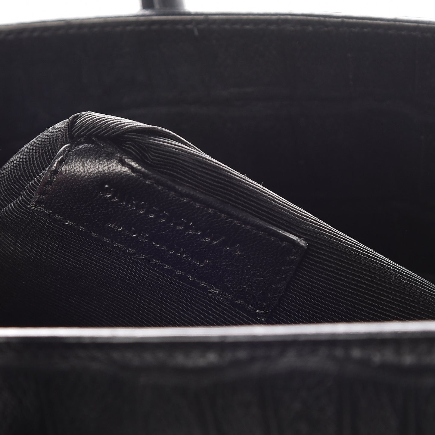 Calfskin Crocodile Embossed Small Sac de Jour Black