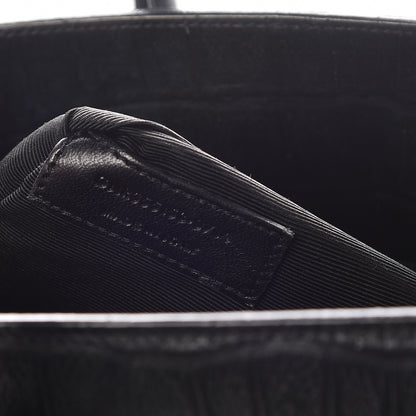 Saint Laurent Calfskin Crocodile Embossed Small Sac de Jour Black 8 of 12