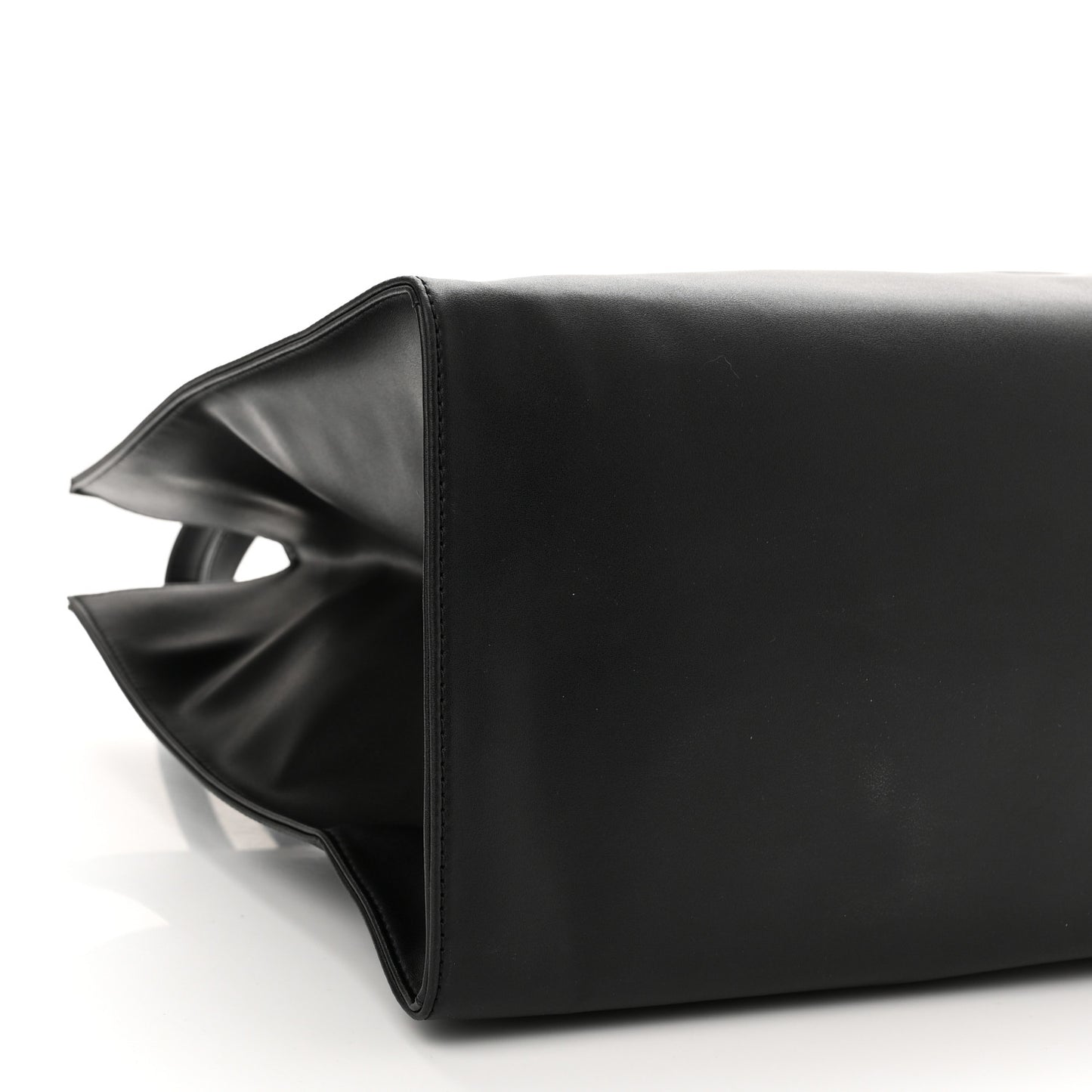 Vegan Leather Large Shopping Bag Black