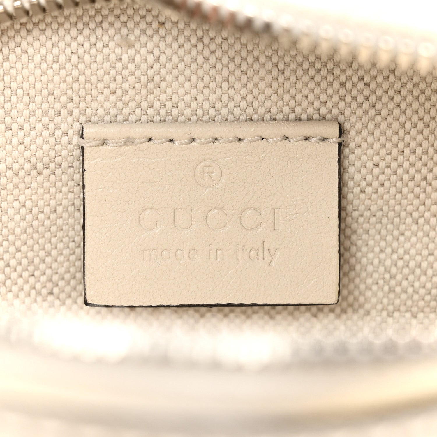 Gucci Calfskin GG Tennis Embossed Belt Bag Mystic White 6 of 11