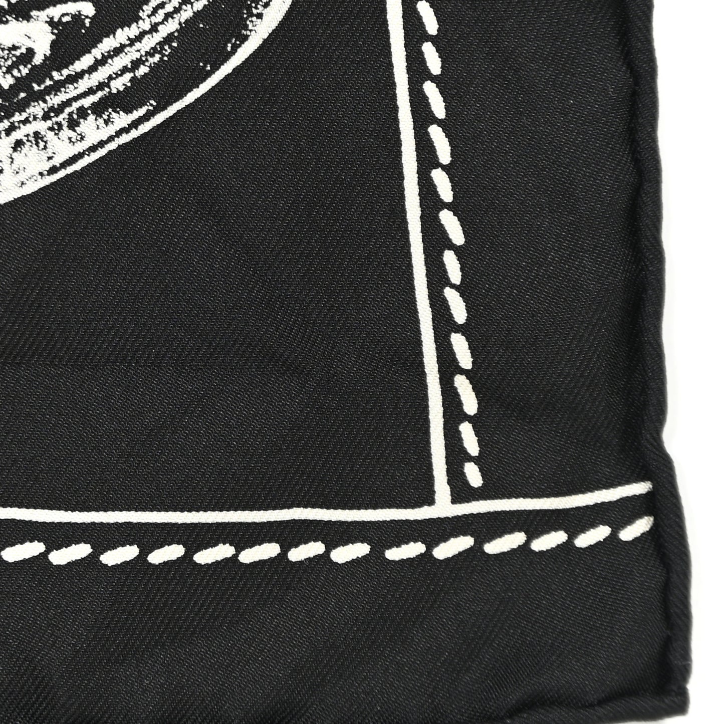 Silk Projets Carres Scarf 90 Black White