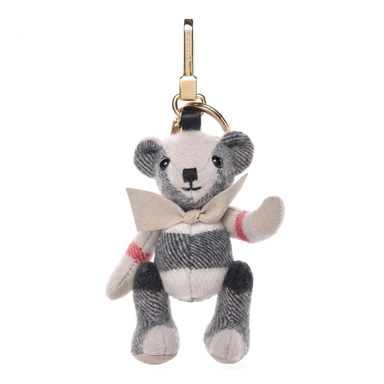 Burberry Cashmere House Check Thomas Bear Bag Charm Stone 1 of 3