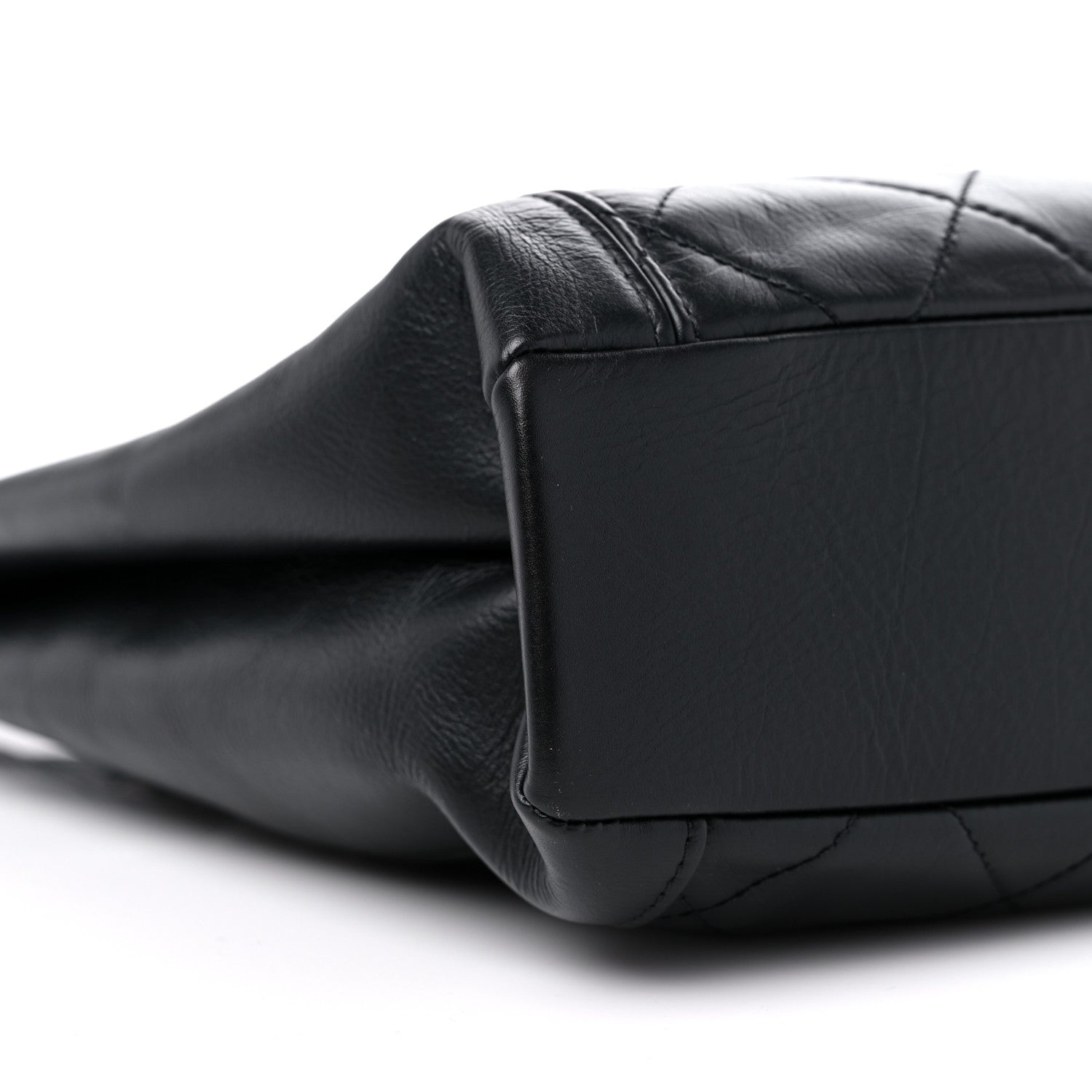 Chanel Calfskin Quilted CC Front Pocket Shopping Tote Black 8 of 9